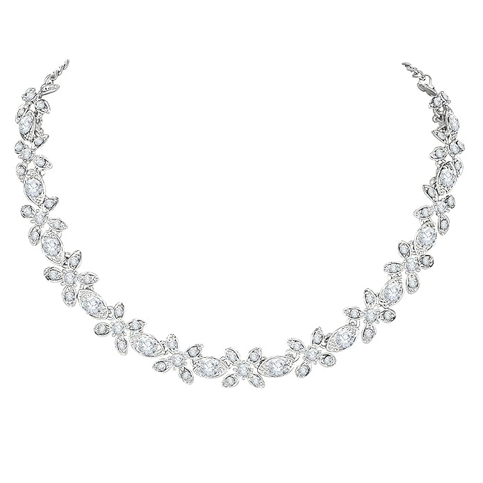 Atasi International Crystal AD Diamond Necklace Jewellery Set with Earrings for Women and Girls | Suits Best Party, Wedding and Occasional Wear| Anniversary Gift for Her - Image 2